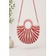Bolso rafia tricolor mujer