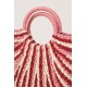 Bolso rafia tricolor mujer