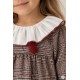 Vestido niña cuadros pompón