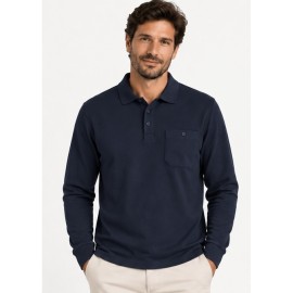 Polo manga larga hombre bolsillo
