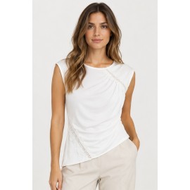 Camiseta asimétrica encaje Tiffosi mujer