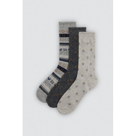 Pack 3 calcetines lana Ysabel Mora hombre