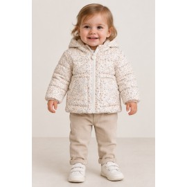 Chaqueta acolchada Flores bebé