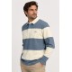 Polo rayas manga larga hombre