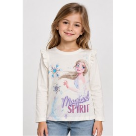 Camiseta niña Frozen volantes