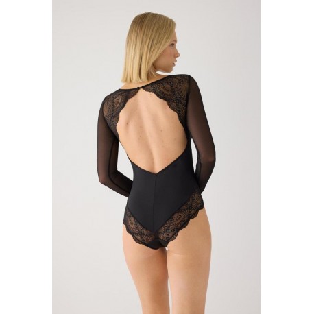 Body mangas transparentes Ysabel Mora mujer