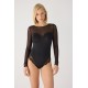 Body mangas transparentes Ysabel Mora mujer