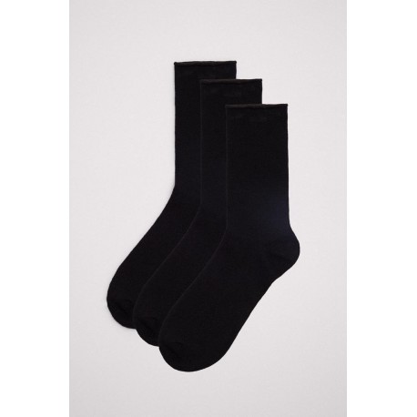 Pack 3 calcetines lisos sin puño Ysabel Mora