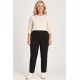 Pantalón liso para mujer con goma 