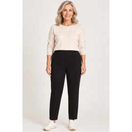 Pantalón liso para mujer con goma 
