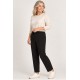 Pantalón liso para mujer con goma 