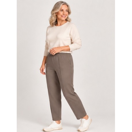 Pantalones, Vaqueros y Leggins	 Pantalón liso para mujer con goma