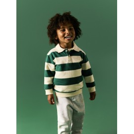 Sudadera cuello polo rayas Name It