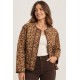 Chaqueta estampado flores mujer