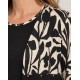 Camiseta efecto doble estampada mujer
