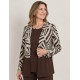 Camiseta efecto doble estampada mujer