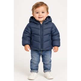 Chaqueta acolchada bebé capucha