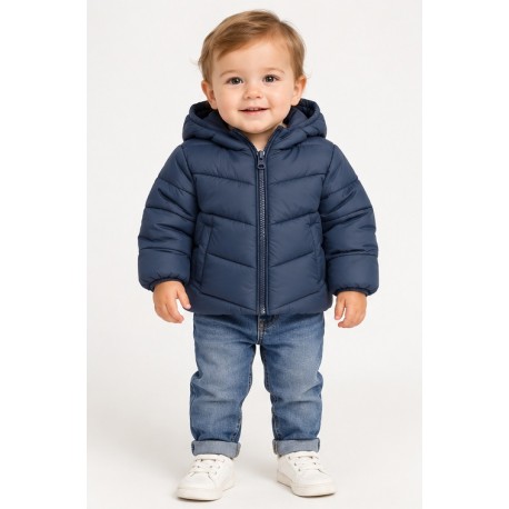 Chaqueta acolchada bebé capucha