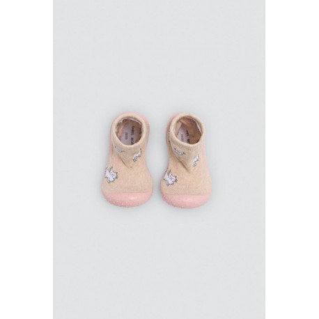 Zapatilla calcetín "Gatitos" Ysabel Mora bebé