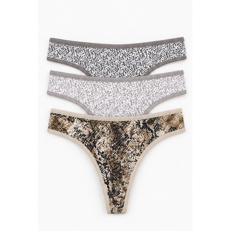Pack 3 tangas mujer Animal Print