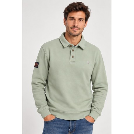 Sudadera hombre cuello polo
