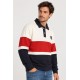 Sudadera tricolor hombre cuello polo