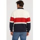 Sudadera tricolor hombre cuello polo