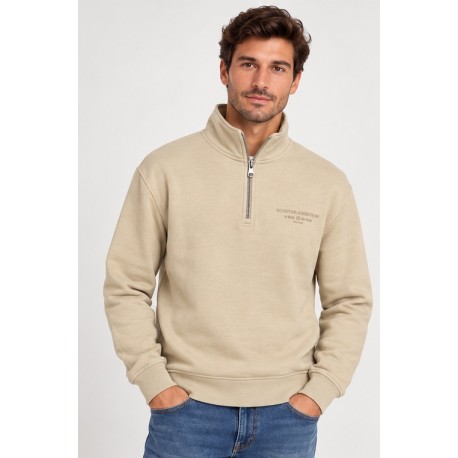 Sudadera media cremallera hombre
