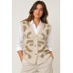Chaleco punto Animal Print mujer