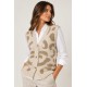 Chaleco punto Animal Print mujer