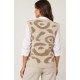 Chaleco punto Animal Print mujer