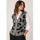Chaleco punto Animal Print mujer