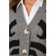 Chaleco punto Animal Print mujer