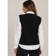 Chaleco perlas+blusa mujer