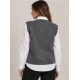 Chaleco perlas+blusa mujer