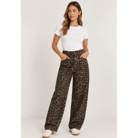 Tejano Wide Leg Leopardo mujer