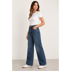 Tejano básico Wide Leg mujer