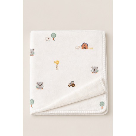 Manta bebé "Granja" Interbaby