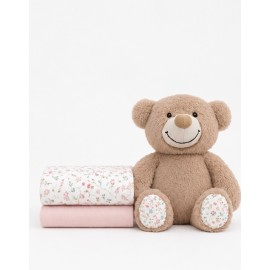 Set peluche Oso+gasas bebé Interbaby