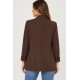 Blazer lisa bolsillos mujer
