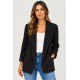 Blazer lisa bolsillos mujer