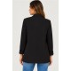 Blazer lisa bolsillos mujer