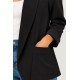 Blazer lisa bolsillos mujer