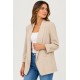 Blazer lisa bolsillos mujer