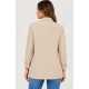 Blazer lisa bolsillos mujer