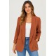 Blazer lisa bolsillos mujer
