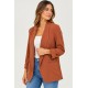 Blazer lisa bolsillos mujer