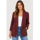 Blazer lisa bolsillos mujer
