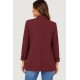 Blazer lisa bolsillos mujer