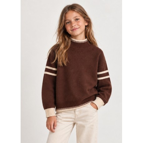 Jersey cuello semicisne Newness niña